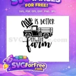 Free Black Pickup Free Truck Farm Life Free SVG - Instant Download