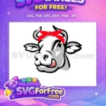 Free Cow Head Free Red Bandana Farm Free SVG - Instant Download