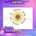 Free Sunflower Joyful Free Sunshine Farm Free SVG - Instant Download