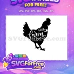 Free Black Chicken Silhouette Free Our Farm Farm Free SVG - Instant Download