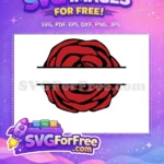 Free Red Rose Farm Free Floral Monogram Free SVG - Instant Download