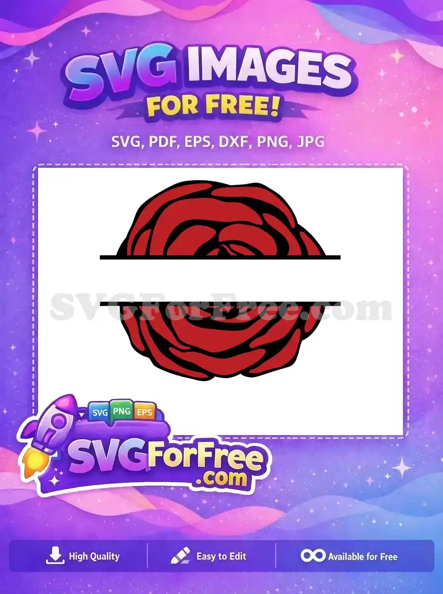 Free Red Rose Farm Free Floral Monogram Free SVG