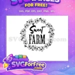 Free Leafy Wreath Free Sweet Farm Sign Farm Free SVG - Instant Download