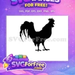 Free Rooster Silhouette Farm Free Quotes SVG Art Free SVG - Instant Download
