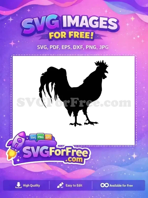 Free Rooster Silhouette Farm Free Quotes SVG Art Free SVG