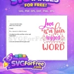 Free Pink Hearts Free Love Quote Farm Free SVG - Instant Download