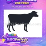 Free Cow Silhouette Free Farm Animal Farm Quotes Free SVG 1 - Instant Download