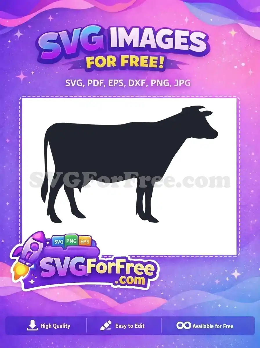 Free Cow Silhouette Free Farm Animal Farm Quotes Free SVG 1