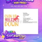 Free Chin Up Heels Down Free Horse Stars Hearts Farm Free SVG - Instant Download