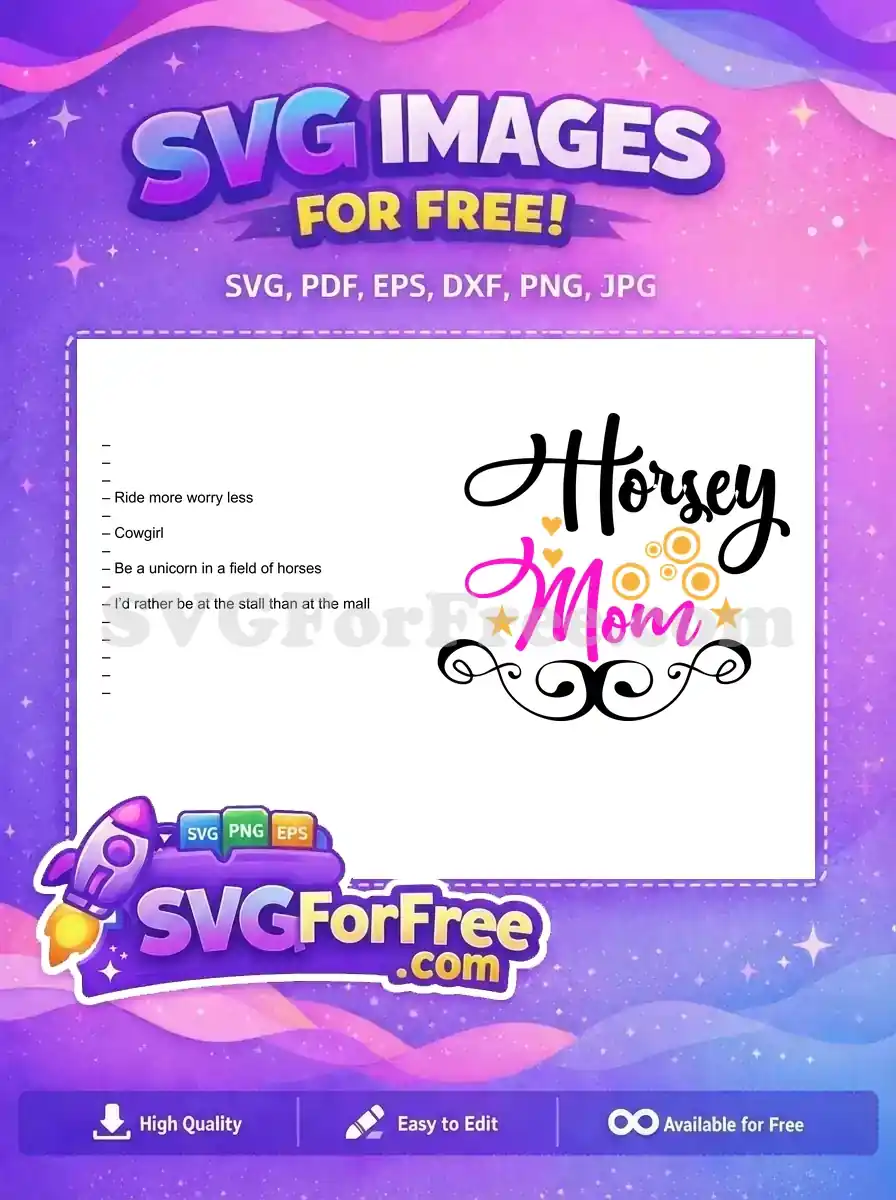 Free Pink Mom Hearts Stars Free Farm Quotes Free SVG