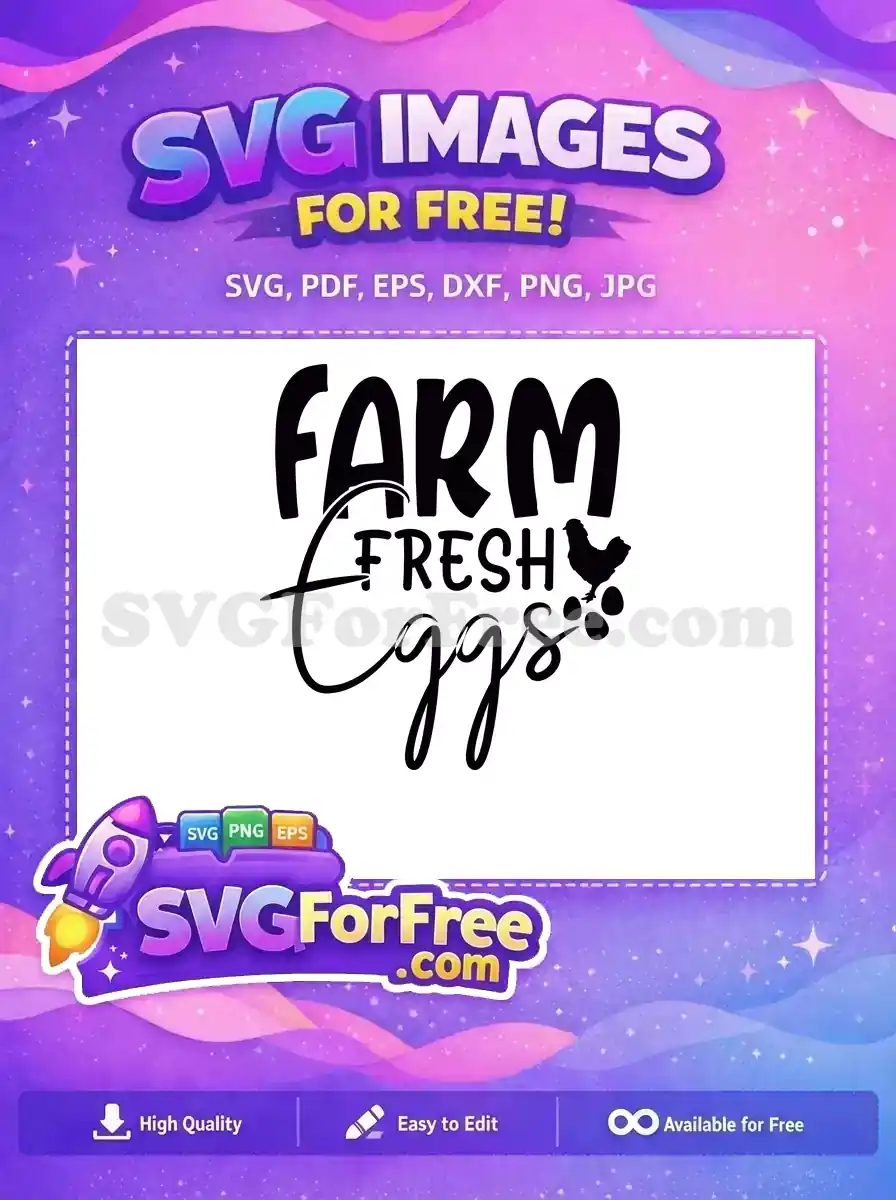 Free Farm Fresh Eggs Free Chicken Silhouette Farm Free SVG 2