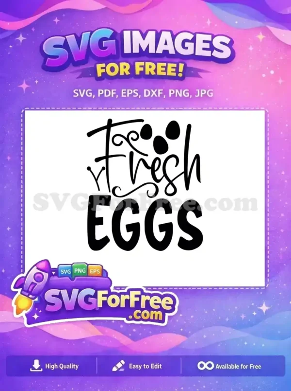 Free Farmhouse Fresh Eggs Free Kitchen Decor Free SVG