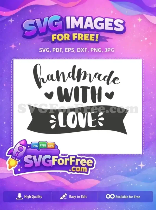Free Heart Accent Free Handmade With Love Farm Free SVG