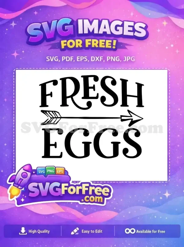 Free Farm Fresh Free Arrow Eggs Farm Free SVG
