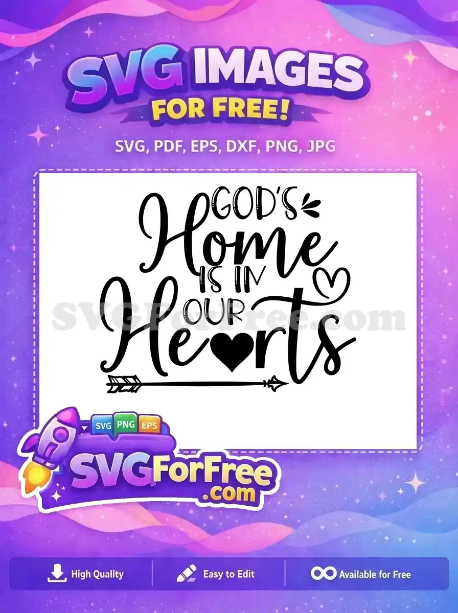 Free God's Home Hearts Free Arrow Design Farm Free SVG