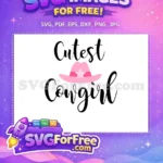 Free Pink Hat Free Cutest Cowgirl Farm Free SVG - Instant Download