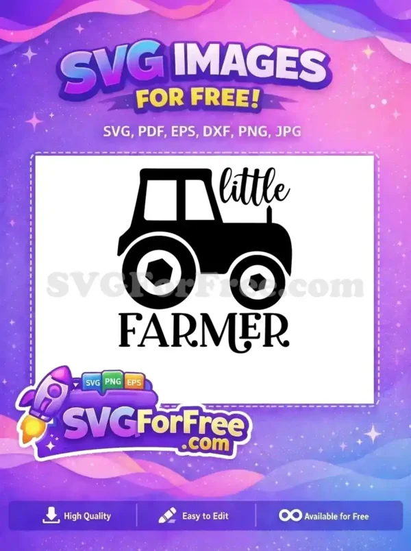 Free Little Tractor Free Farm Quotes Little Farmer Free SVG