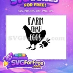 Free Farm Fresh Eggs Free Chicken Silhouette Farm Free SVG 3 - Instant Download
