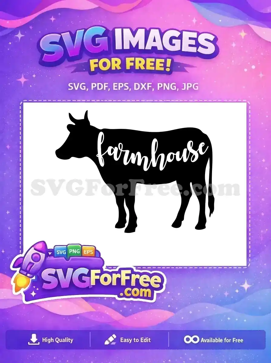 Free Farm Animal Silhouette Free Farmhouse Quote Design Free SVG