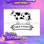 Free Spotted Cow Silhouette Free Milk Dairy Farm Free SVG - Instant Download