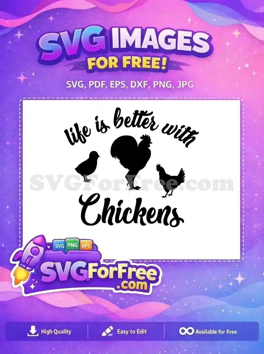 Free Rooster Silhouette Free Hen Chick Life Chickens Free SVG