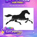 Free Running Horse Silhouette Free Farm Quotes Design Free SVG - Instant Download