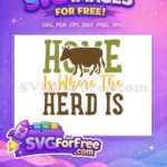 Free Brown Cow Silhouette Free Farm Quotes Design Free SVG - Instant Download