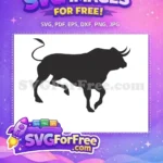 Free Charging Bull Silhouette Free Farm Quotes Vector Free SVG - Instant Download