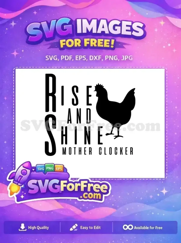 Free Silhouette Chicken Free Mother Clucker Quote Free SVG
