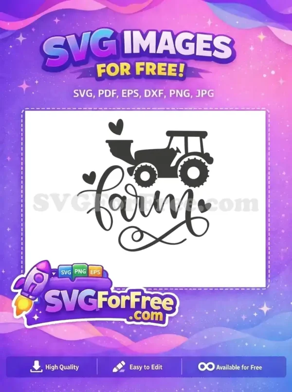Free Tractor Heart Free Farm Quotes Design Free SVG