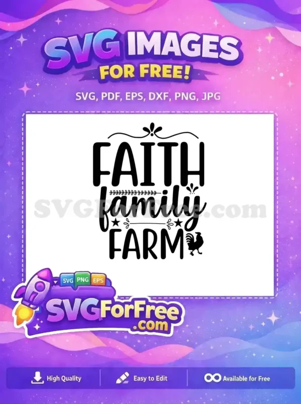 Free Faith Family Free Farmhouse Rooster Free SVG Free Faith Family Free Farmhouse Rooster Free SVG