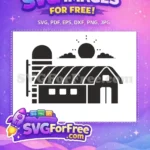 Free Barn Silo Free Sun Clouds Farm Free SVG - Instant Download