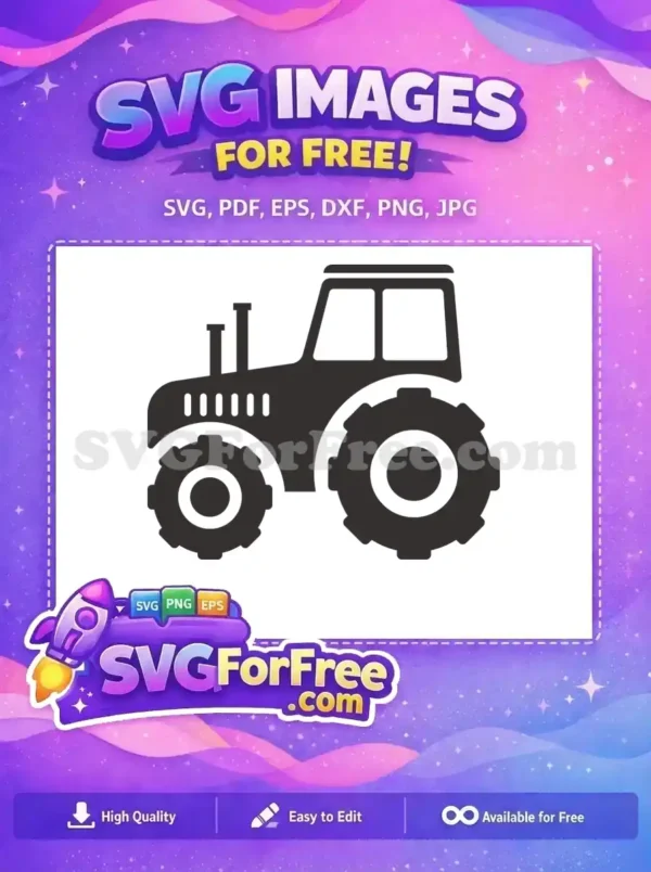 Free Tractor Silhouette Free Farm Black Tractor Free SVG