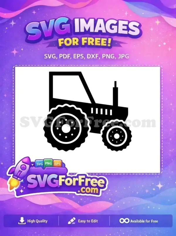 Free Black Tractor Free Farm Quotes SVG Design Free SVG