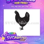 Free Black Hen Silhouette Free Farm Quotes Design Free SVG - Instant Download