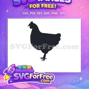 Free Black Hen Silhouette Free Farm Animal Farm Quotes Free SVG