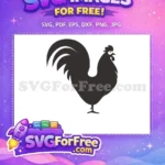 Free Bold Rooster Silhouette Free Farm Quotes Design Free SVG - Instant Download