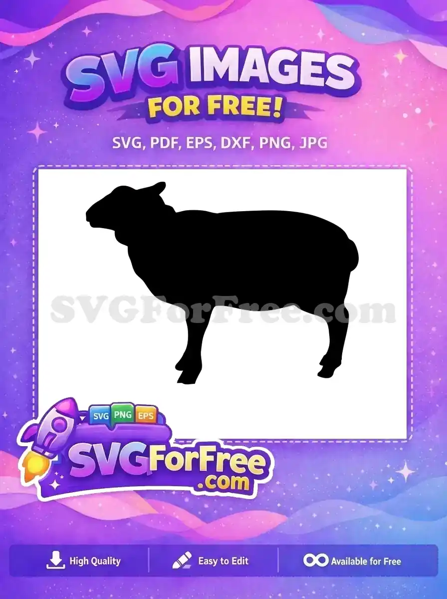 Free Black Sheep Silhouette Free Farm Quotes Design Free SVG