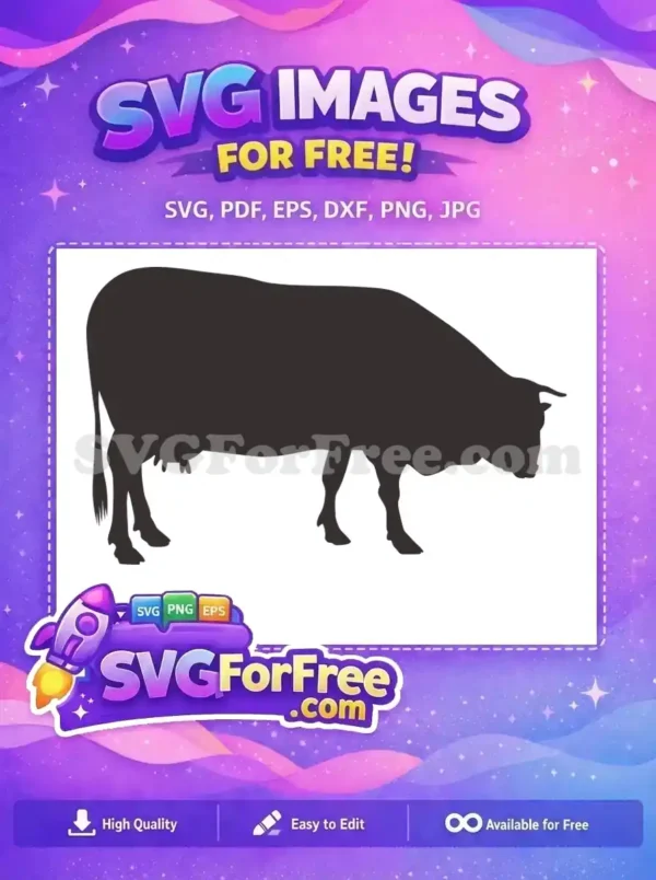 Free Cow Silhouette Free Farm Animal Farm Quotes Free SVG 2
