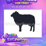 Free Wooly Silhouette Free Farm Animal Sheep Farm Quotes Free SVG - Instant Download