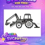 Free Tractor Backhoe Free Farm Quotes Construction Free SVG - Instant Download