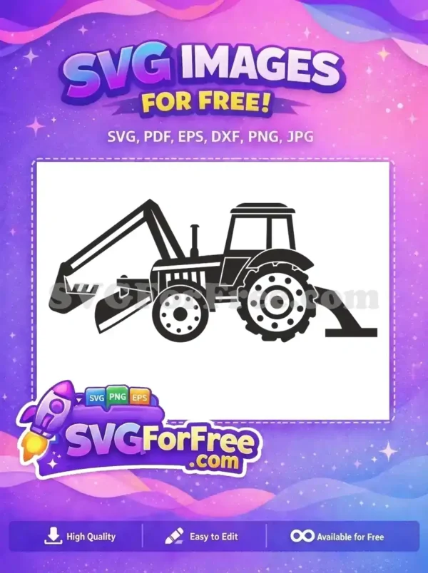Free Tractor Backhoe Free Farm Quotes Construction Free SVG