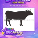 Free Black Cow Silhouette Free Farm Quotes Animal Free SVG 2 - Instant Download