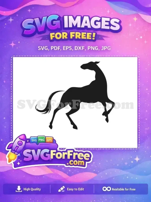 Free Horse Silhouette Free Rearing Farm Free SVG