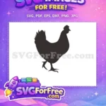 Free Chicken Silhouette Free Farm Animal Quotes Free SVG - Instant Download