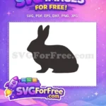 Free Rabbit Silhouette Free Farm Quotes Animal Free SVG - Instant Download