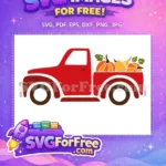 Free Red Truck Free Pumpkin Patch Farm Free SVG - Instant Download