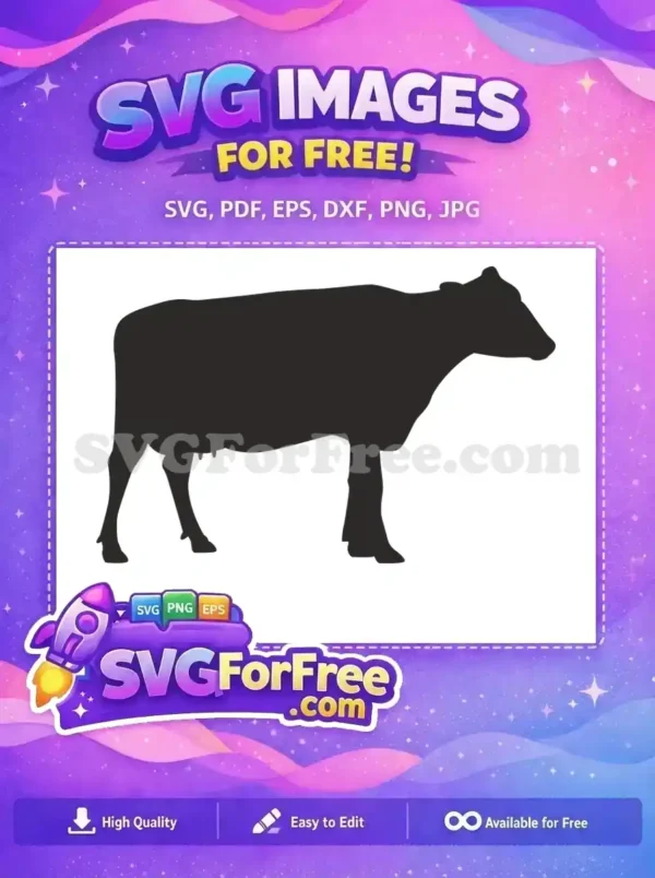 Free Cow Silhouette Free Farm Animal Farm Quotes Free SVG 3