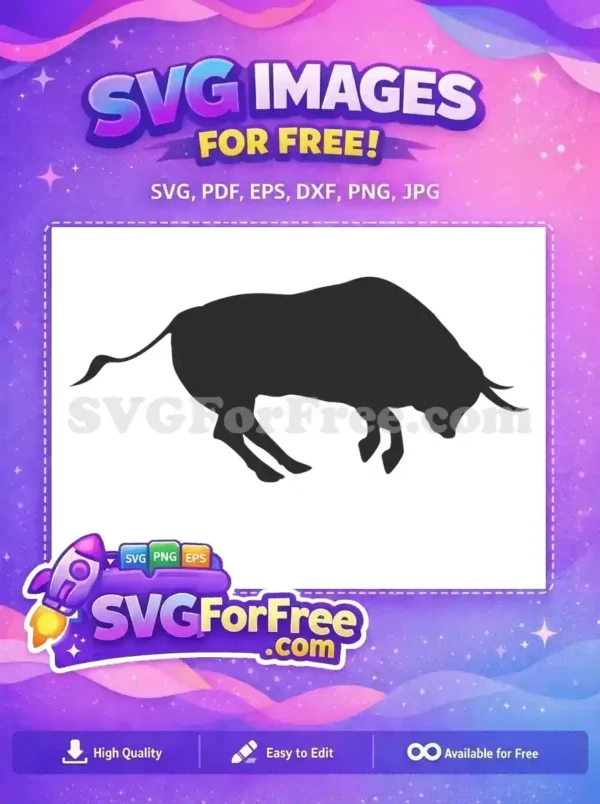 Free Raging Bull Silhouette Free Farm Quotes Design Free SVG