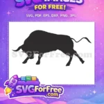Free Black Angus Silhouette Free Farm Quotes Bull Free SVG - Instant Download